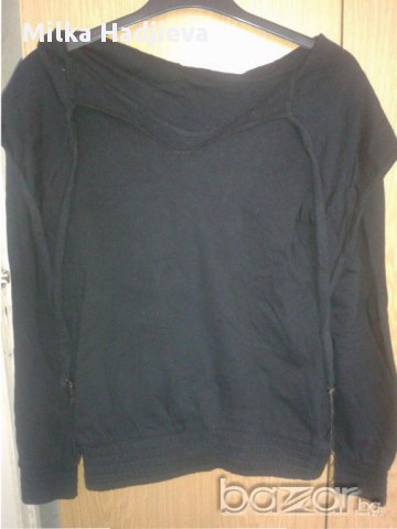 ватирана черна блуза, снимка 5 - Блузи с дълъг ръкав и пуловери - 15746439