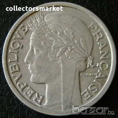2 франка 1948, Франция, снимка 2 - Нумизматика и бонистика - 11704121