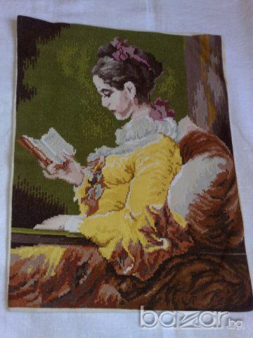 Вилеров гоблен -момичето с книгата, снимка 1 - Гоблени - 7344587