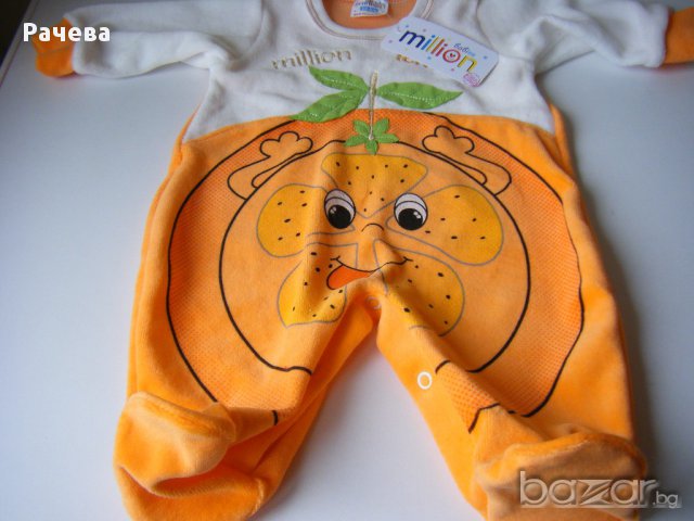 Боди плюш оранж, снимка 2 - Бодита за бебе - 16026960
