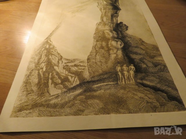 картина  Желани върхове, борба и копнеж в една картина Елка Будинова Найденова /1932г. - 2016г./, снимка 6 - Антикварни и старинни предмети - 24874671