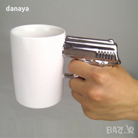 Керамична чаша за чай с дръжка пистолет чаша за подарък за мъж, снимка 6 - Чаши - 23835380