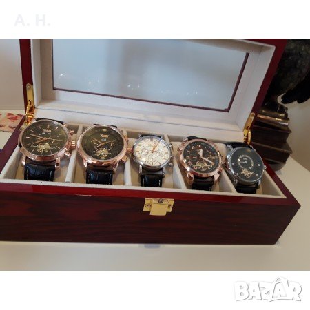 Луксозна дървена кутия за часовници/ гривни /за 5 часовника, снимка 2 - Други - 25036329