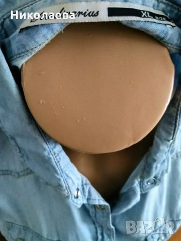 Риза без ръкави от светъл деним "Stradivarius",L, снимка 3 - Ризи - 25899846