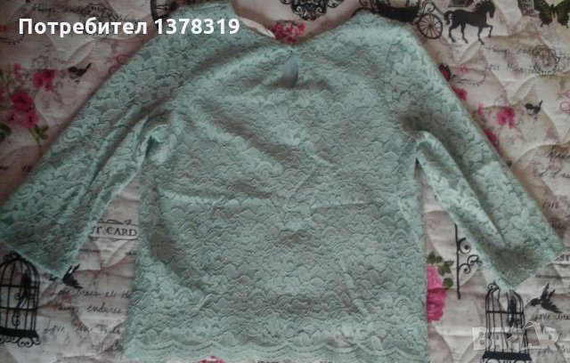 Дантелена блуза H&M с 3/4 ръкав размер 152см., снимка 2 - Детски Блузи и туники - 22709110