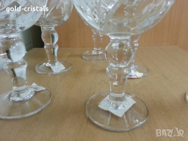  кристални чаши Рамона за вино вода уиски ракия коняк , снимка 4 - Антикварни и старинни предмети - 25654904