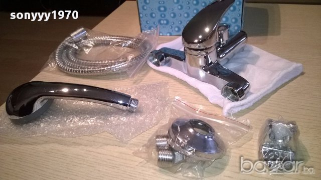 Нов комплект смесител с душ за баня, снимка 3 - Душ кабини и вани - 16140835