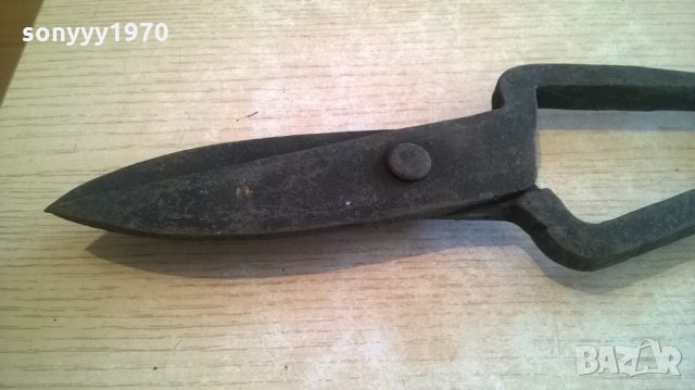 АНТИКА-стара ножица за ламарина-37х10см с извити дръжки, снимка 11 - Колекции - 23046833