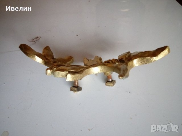 стара бронзова апликация, снимка 2 - Антикварни и старинни предмети - 21572212