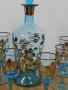 Сервиз за вино чешки цветен кристал с позлата , снимка 6