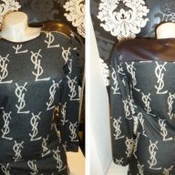 дамска блузка-туника с кожени ръкави-размер- Л - Хл, снимка 1 - Туники - 10038488