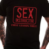  Мъжка тениска ''SEX INSTRUCTOR" СЕКС, достъпна в над 10 цвята! Поръчай модел с ТВОЯ идея! , снимка 2 - Тениски - 20093891