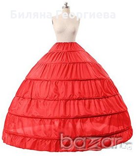 Кринолин за рокля 6 обръча червен, снимка 1