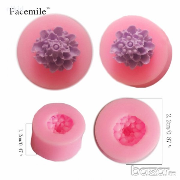3D мини цветенце на шупли силиконов молд форма за фондан украса торта декорация мъфини, снимка 1