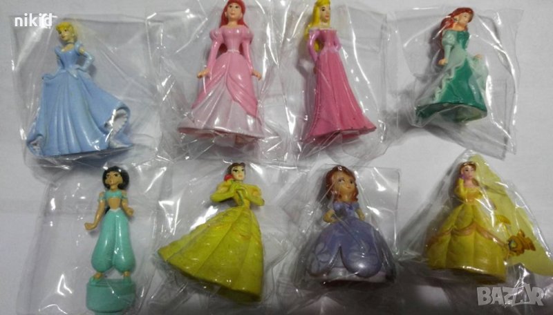 8 мини принцеси София Белл Пепеляшка Жасмин пластмасови фигурки PVC за игра и украса торта топер, снимка 1