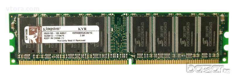 Памет KINGSTON 1GB DDR 400  KVR400X64C3A/1G, снимка 1
