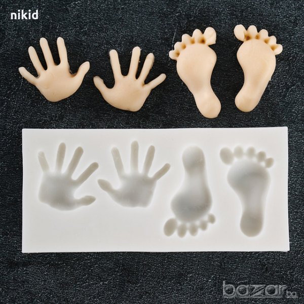 Ръчички крачета ръце крака ръка крак силиконов молд форма за фондан украса торта декорация мъфини, снимка 1