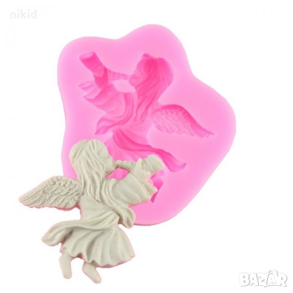 Ангел свирещ на рог силиконов молд форма декорация торта фондан шоколад и др., снимка 1