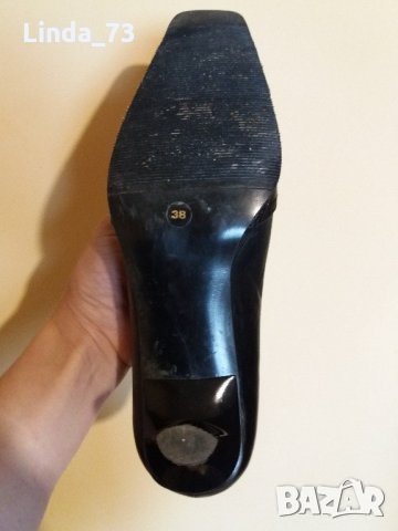 Дам.обувки-/ест.кожа/-№38-цвят-черни. Закупени от Италия., снимка 14 - Дамски обувки на ток - 22385831