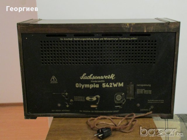 Ретро,Старо лампово радио модел 1954/55 г Olympiq 542 WM, снимка 7 - Антикварни и старинни предмети - 14339177