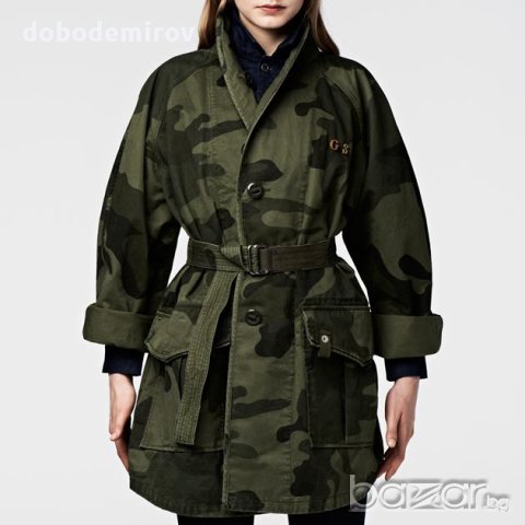 Ново дамско двулицево камо палто G Star BEACH ROVIC Camou Summer Coat оригинал, снимка 4 - Палта, манта - 13322964