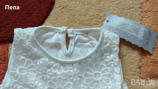 6-8 месеца чисто нова детска рокличка с бродерия за дете , снимка 4 - Бебешки рокли - 12165624