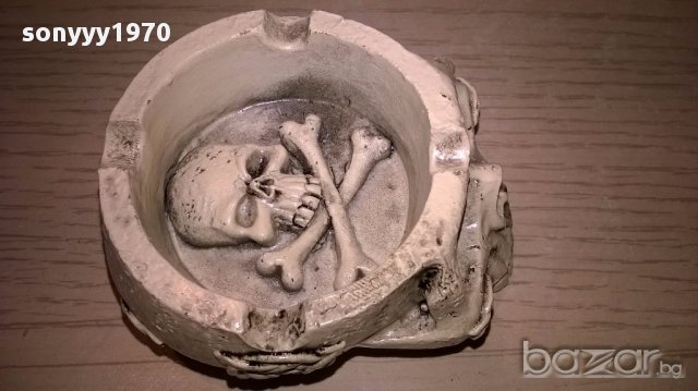 поръчан-АНТИКА-Череп-пепелник 7/3см-внос швеицария, снимка 8 - Антикварни и старинни предмети - 16343381