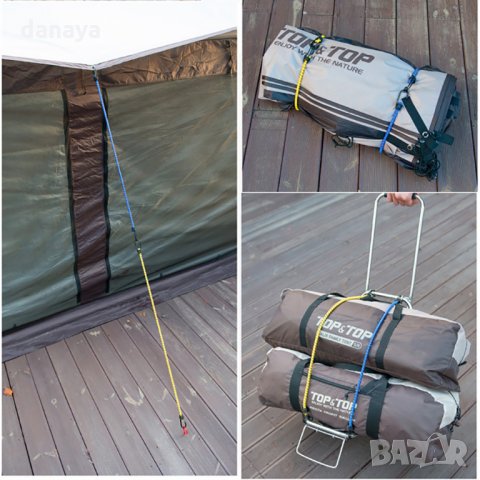 518 Обтяжно въже за багаж с 2 куки ластик за багаж 150см, 7мм дебелина, снимка 5 - Аксесоари и консумативи - 22893189