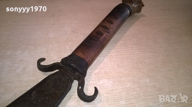 антика-меч/ятаган/кукри/-ретро колекция-внос от швеция-72см, снимка 12 - Колекции - 25235639