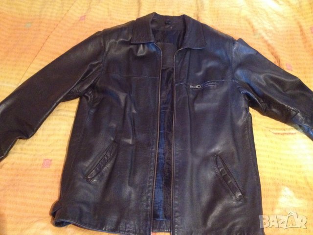 Кожено яке, черно, естествена кожа - размер XL, снимка 2 - Якета - 23860099