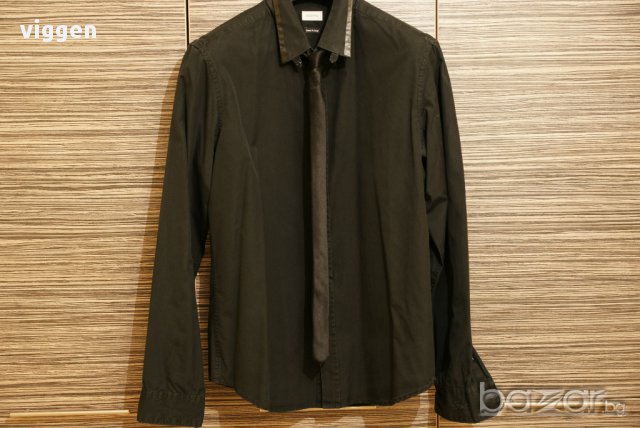 Sixty (Energie) модерна мъжка риза с дълъг ръкав  + тясна вратовръзка. Двоен сет. G-Star Boss, снимка 2 - Ризи - 11717751