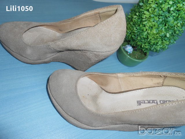 Обувки платформа - естествен велур, снимка 6 - Дамски ежедневни обувки - 8722113