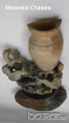 Стенна ваза 19-ти век , сапунен камък , снимка 10 - Антикварни и старинни предмети - 13774010