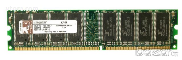 Памет KINGSTON 1GB DDR 400  KVR400X64C3A/1G, снимка 1 - RAM памет - 12158733