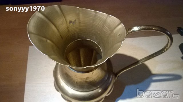Огромна ретро кана-мед/месинг/бронз-50/41/30см-внос швеицария, снимка 10 - Антикварни и старинни предмети - 12833750