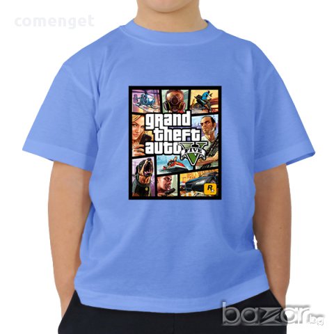 Уникална тениска на GTA 5 с авторски дизайн! Бъди различен, поръчай модел по твой дизайн!, снимка 3 - Детски тениски и потници - 14810336
