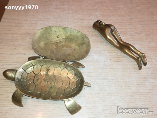 АНТИКА-ретро колекция-мед/месинг-костенурка , снимка 9 - Колекции - 21367993