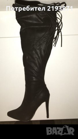 Чизми ботуши над коляното JustFab номер 37, снимка 9 - Дамски ботуши - 24324771