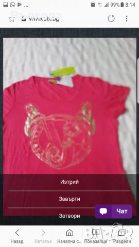  Нова дамска тениска Versace Jeans, размер  S. Оригинална!, снимка 2 - Тениски - 22142341