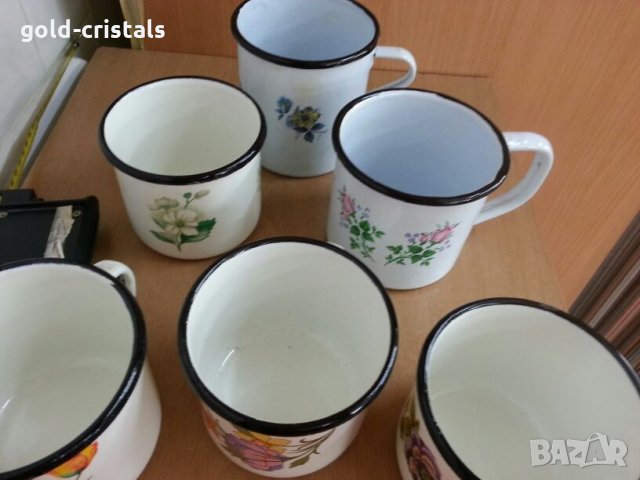 сериз емайлирани чаши СССР, снимка 4 - Антикварни и старинни предмети - 26107380