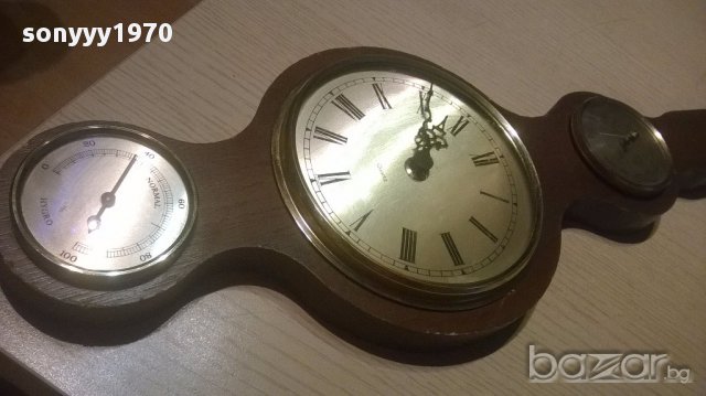 Ретро хидро/барометър/часовник-60/17см-внос швеицария, снимка 2 - Антикварни и старинни предмети - 15452306