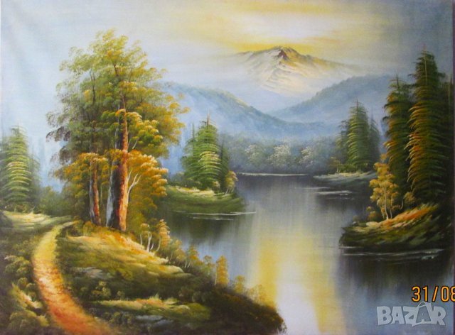 -20%Продавам картини с размери 90 х 120 см. рисувани с маслени бои върху платно ,бартер за лапто, снимка 14 - Картини - 20692080