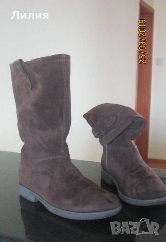 Пролетни ботуши Clarks UK 2,5  EUR 35, естествен велур