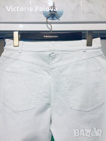 Бял еластичен панталон JOY, снимка 3 - Панталони - 24801683