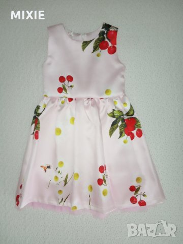 Нова детска рокля с черешки , снимка 2 - Детски рокли и поли - 24409210