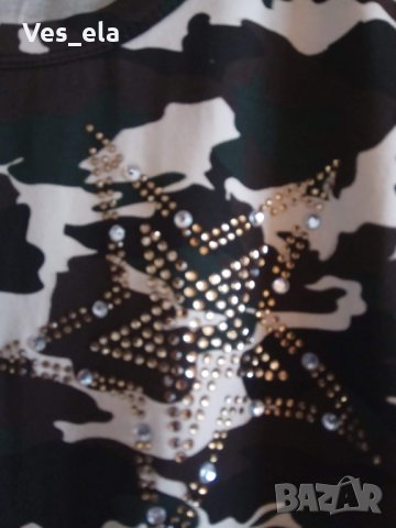 страхотна тениска камуфлаж със звезди , снимка 3 - Тениски - 25726364
