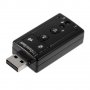 Универсален Мини Аудио Адаптер USB 3D 7.1 Канална Звукова Карта + 3.5mm Интерфейс за Микрофон, снимка 3