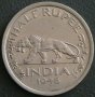 ½ рупия 1946, Индия, снимка 1 - Нумизматика и бонистика - 24879772