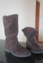Пролетни ботуши Clarks UK 2,5  EUR 35, естествен велур, снимка 1 - Детски обувки - 24812084