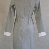 Вталена рокля в сив меланж марка Numoco , снимка 4 - Рокли - 23649031